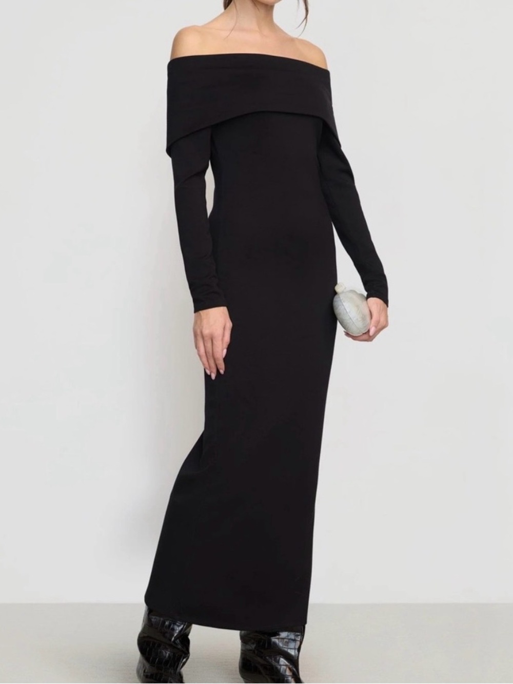 Modern Citizen Morgan Split Foldover Jersey Dress Medium